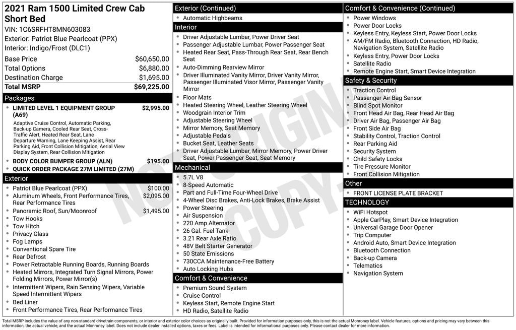 2021 RAM Ram 1500 Pickup Limited's photo