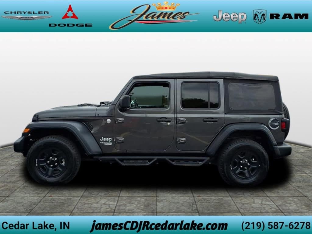 Used 2018 Jeep All-New Wrangler Unlimited Sport with VIN 1C4HJXDG7JW152842 for sale in Cedar Lake, IN