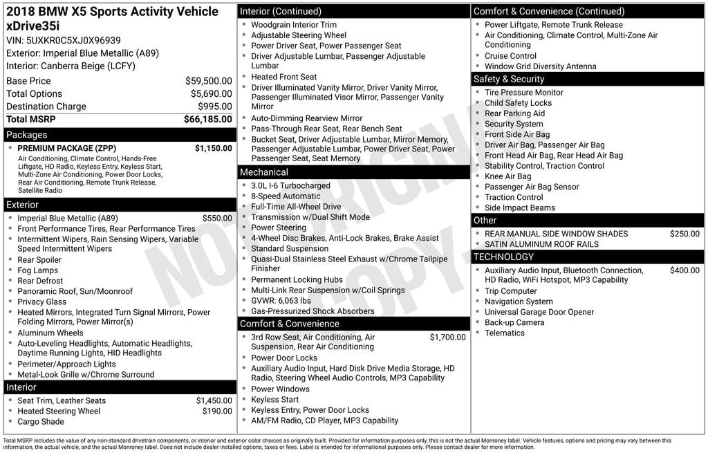 Used 2018 BMW X5 xDrive35i SUV