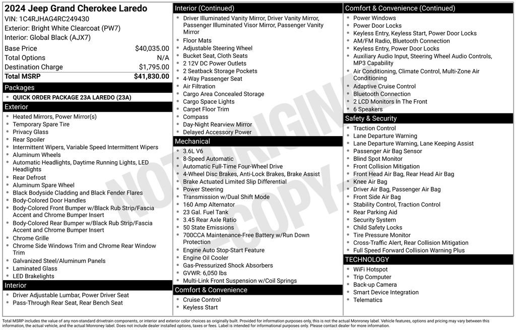 2024 Jeep Grand Cherokee Laredo's photo