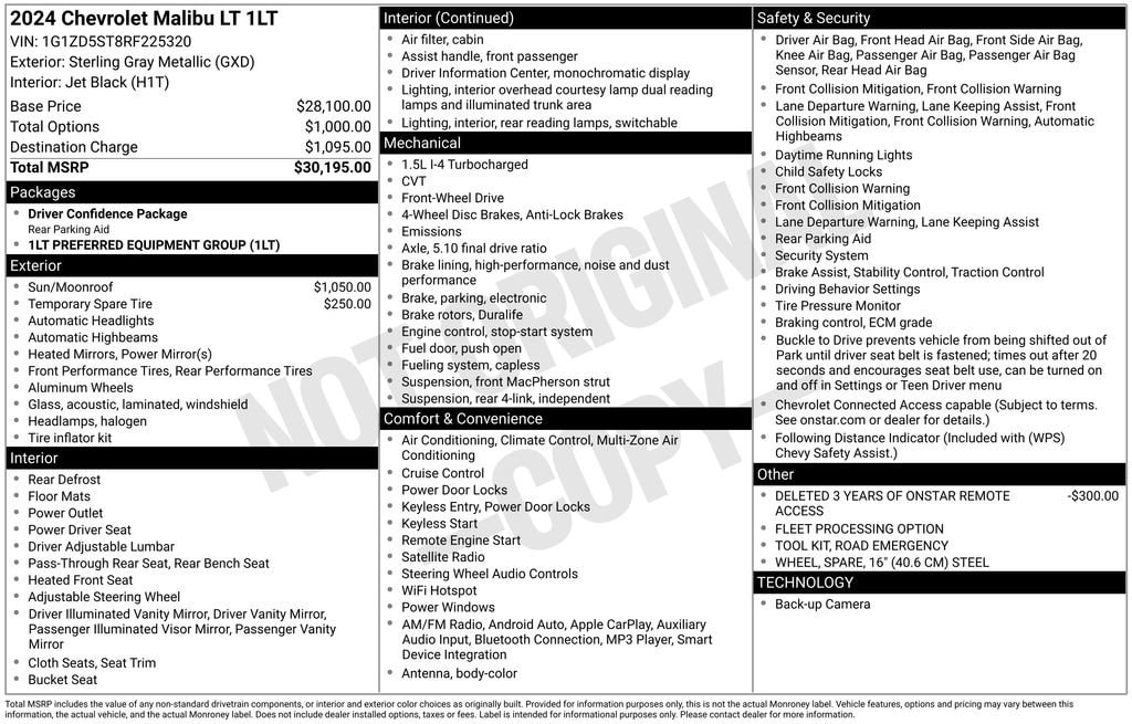 2024 Chevrolet Malibu Sedan 