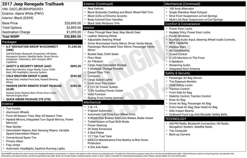 2017 Jeep Renegade Trailhawk's photo