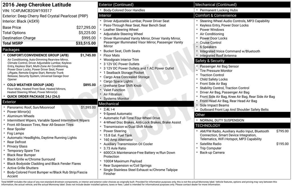 2016 Jeep Cherokee Latitude's photo