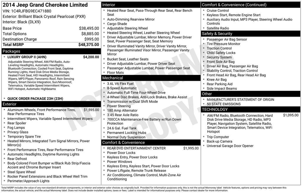 2014 Jeep Grand Cherokee SUV 