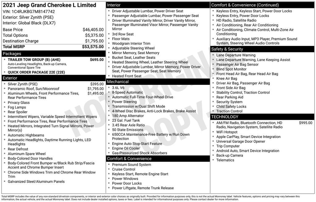 2021 Jeep Grand Cherokee L SUV 