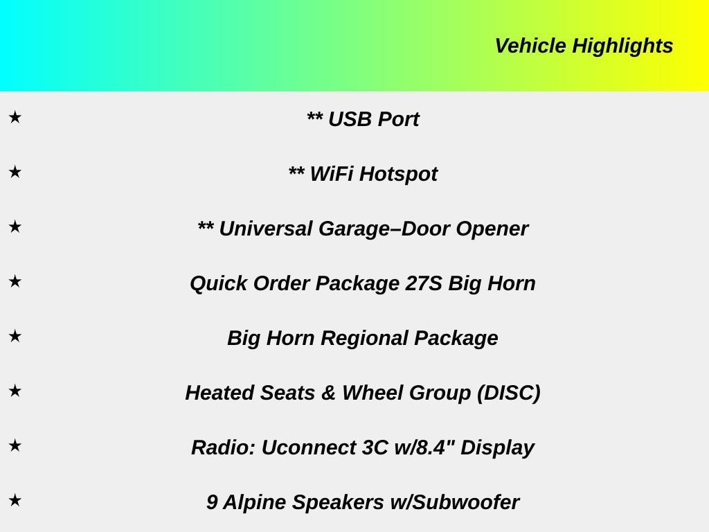 Used 2017 Ram 1500 Big Horn Truck Quad Cab