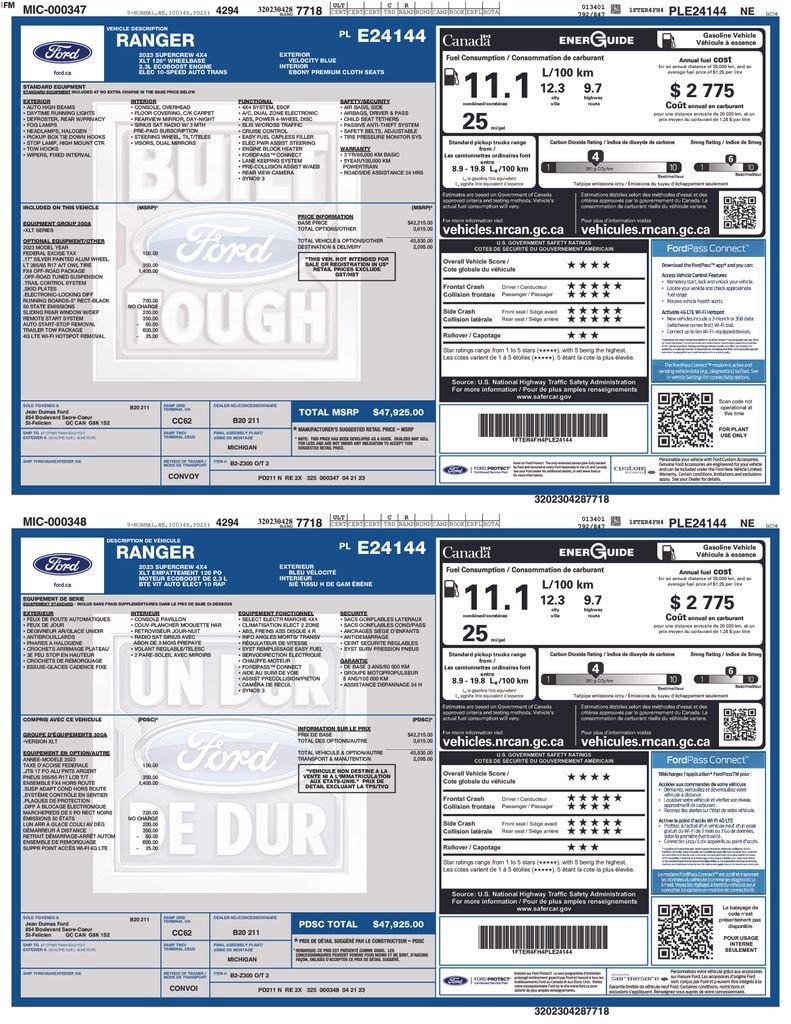 2023 Ford Ranger XL's photo
