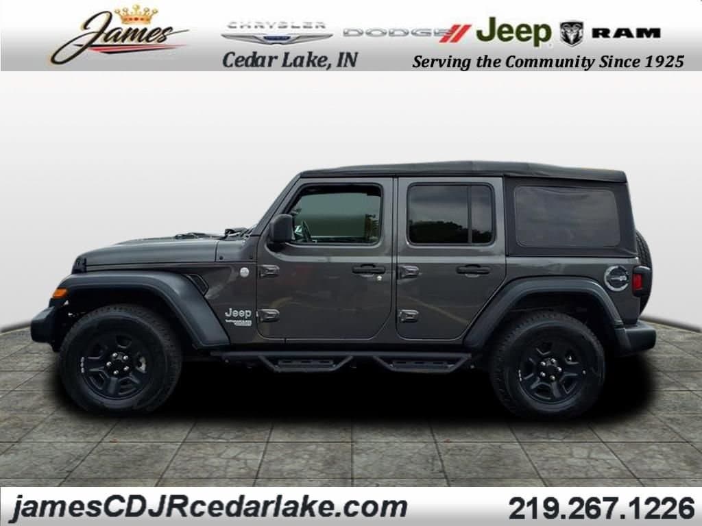 Used 2018 Jeep All-New Wrangler Unlimited Sport with VIN 1C4HJXDG7JW152842 for sale in Cedar Lake, IN