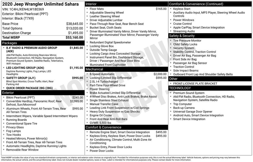 2020 Jeep Wrangler SUV 