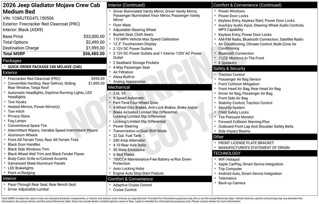 2026 Jeep Gladiator Mojave's photo