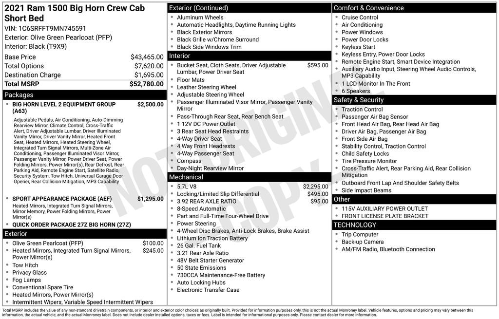 2021 RAM Ram 1500 Pickup Big Horn/Lone Star's photo