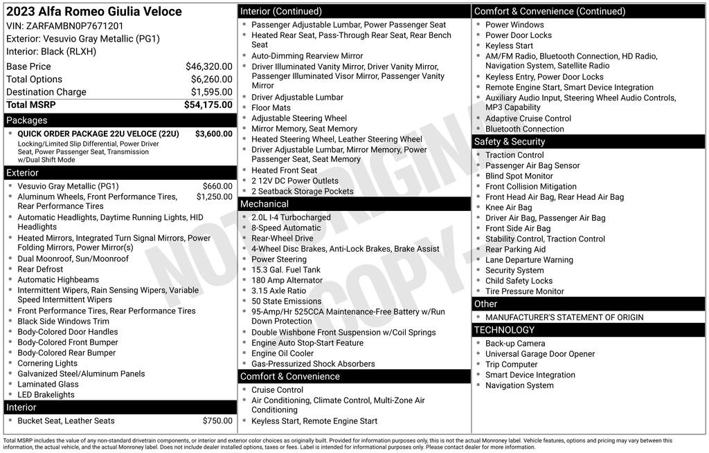2023 Alfa Romeo Giulia Ti's photo