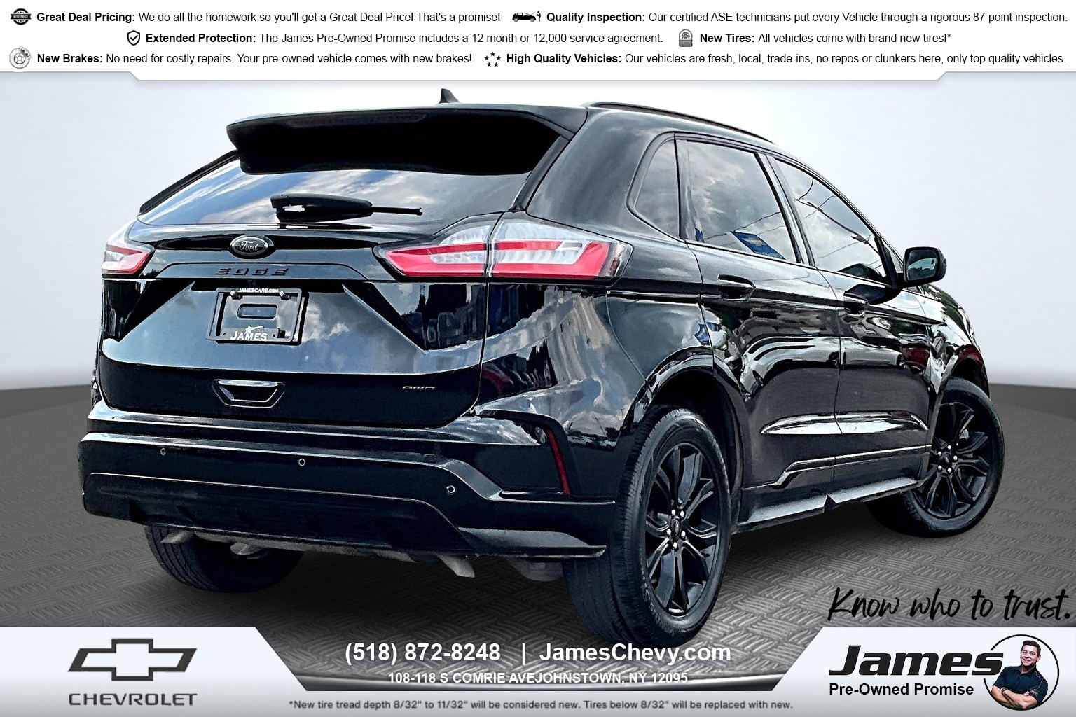 Used 2022 Ford Edge SE with VIN 2FMPK4G98NBA37058 for sale in Johnstown, NY