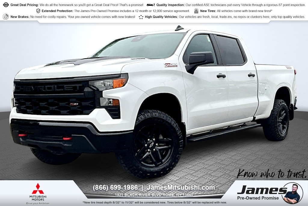 Used 2023 Chevrolet Silverado 1500 Custom Trail Boss Truck Crew Cab