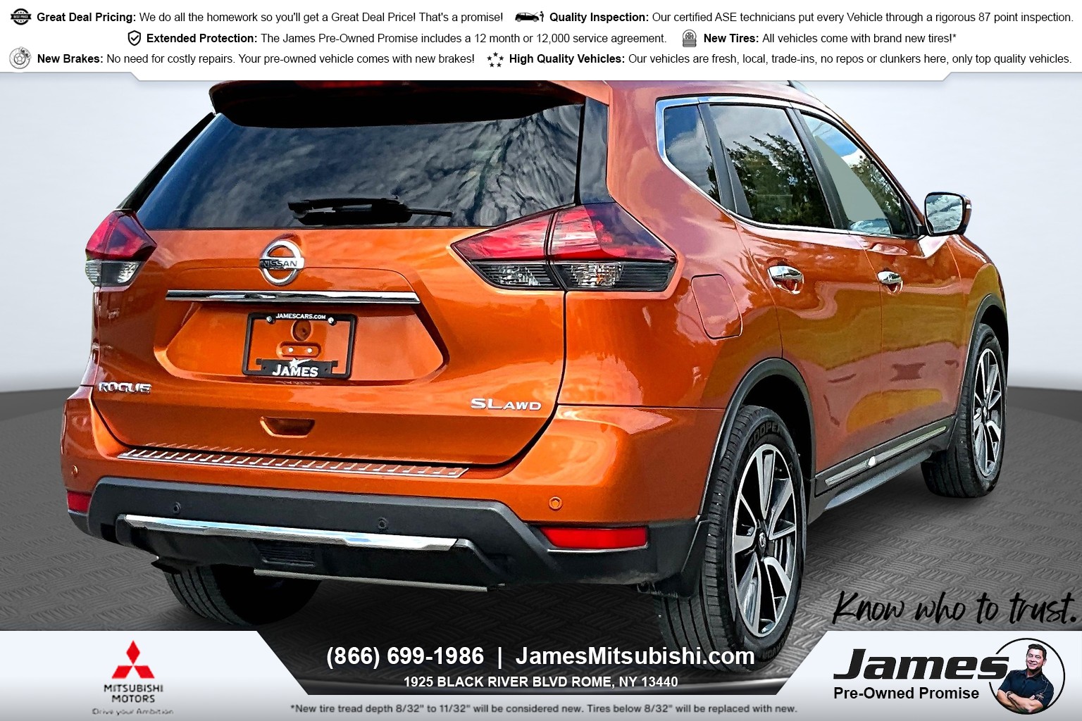 Used 2019 Nissan Rogue SL with VIN 5N1AT2MV7KC711088 for sale in Rome, NY