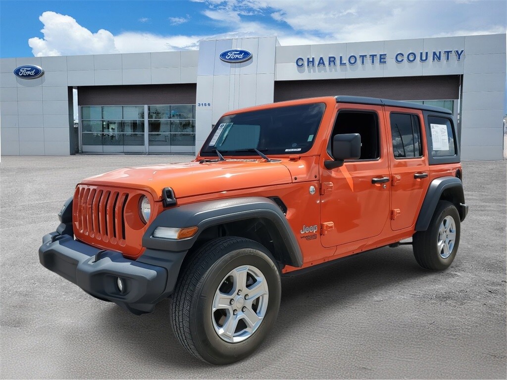 Certified 2019 Jeep Wrangler Unlimited Sport S with VIN 1C4HJXDN2KW537550 for sale in Plant City, FL