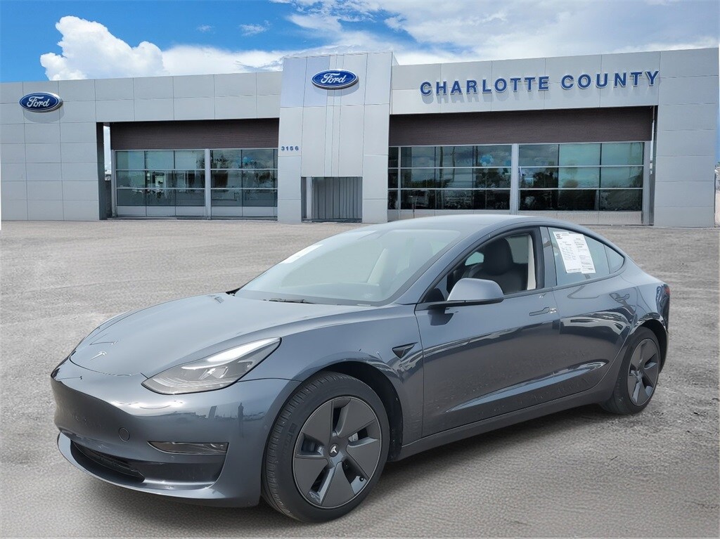 Used 2022 Tesla Model 3 Base with VIN 5YJ3E1EA3NF328477 for sale in Plant City, FL