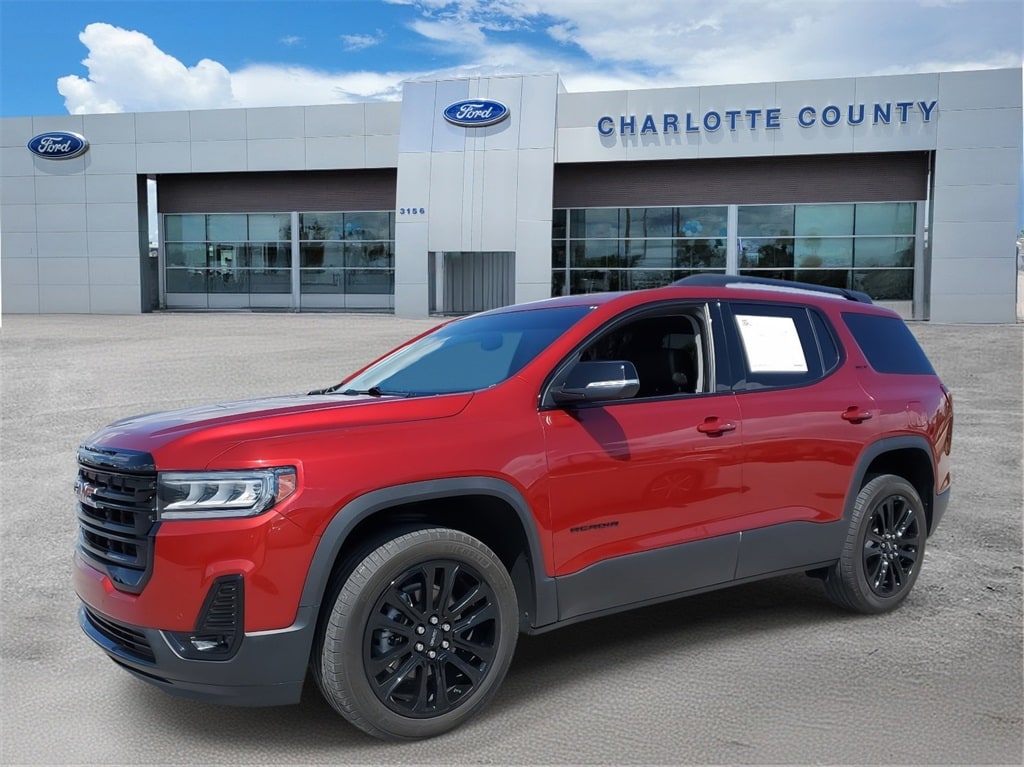 Used 2021 GMC Acadia SLT with VIN 1GKKNML40MZ213424 for sale in Plant City, FL