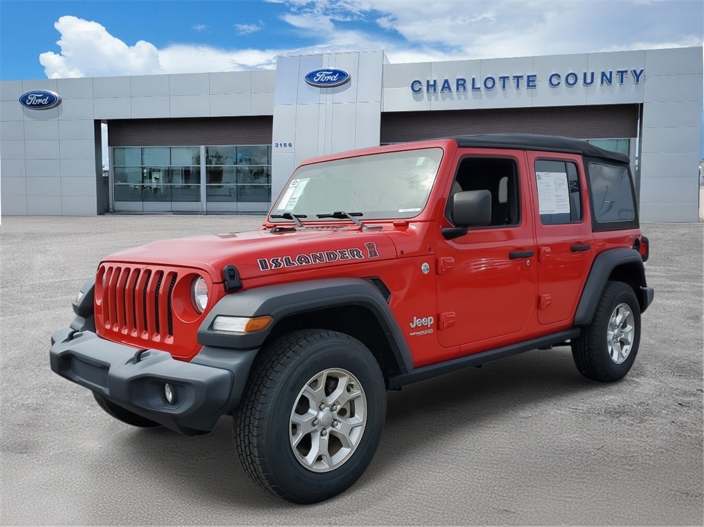 Used 2021 Jeep Wrangler Unlimited ISLANDER with VIN 1C4HJXDN6MW617016 for sale in Plant City, FL