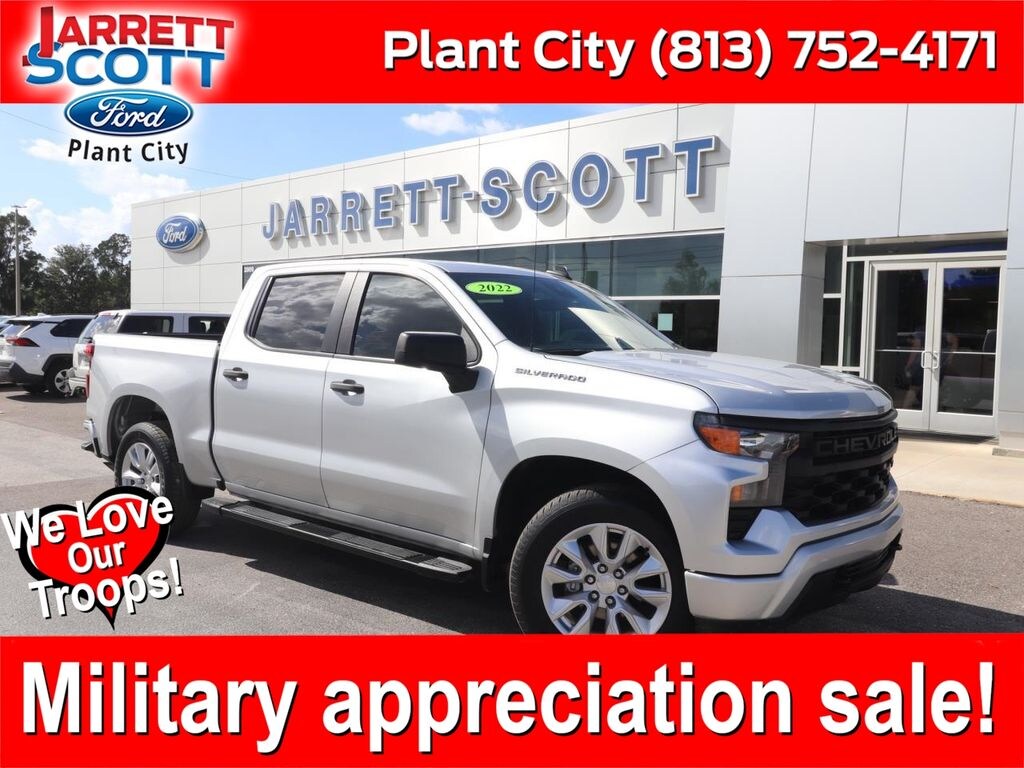 Certified 2022 Chevrolet Silverado 1500 Custom Truck Crew Cab