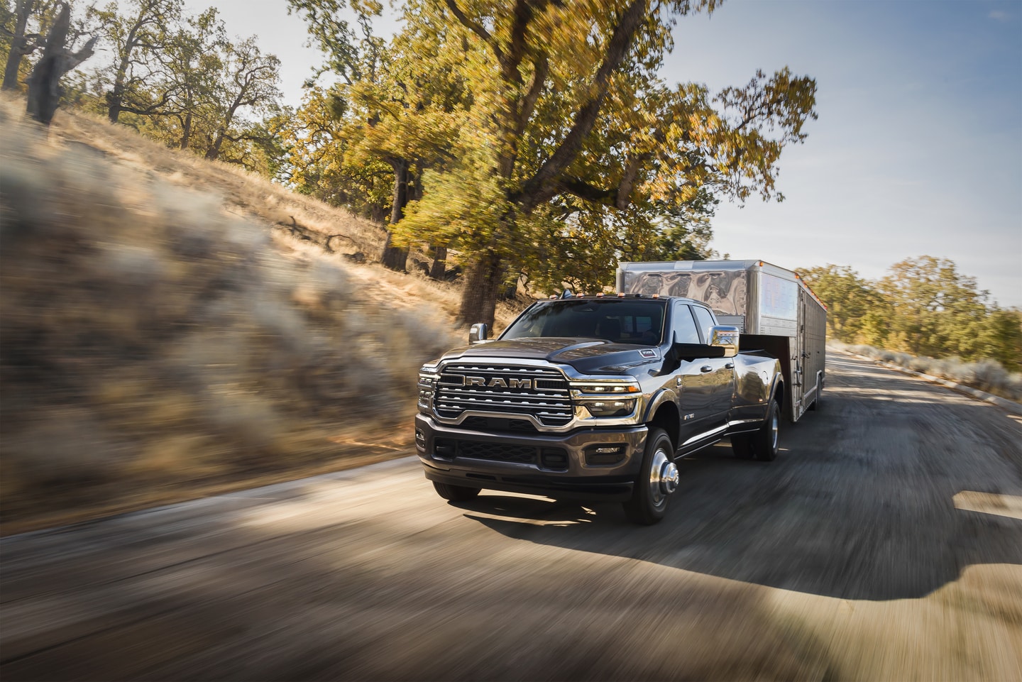  2026 Ram 3500 towing a trailer