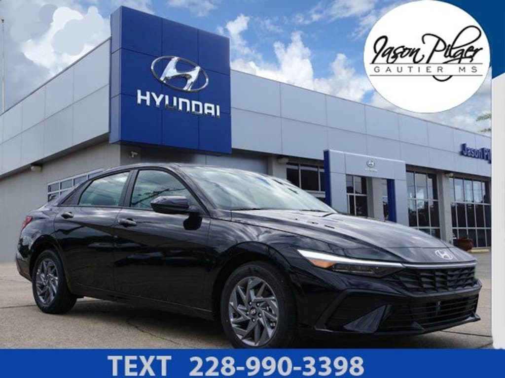 New 2026 Hyundai Elantra Hybrid Blue Sedan