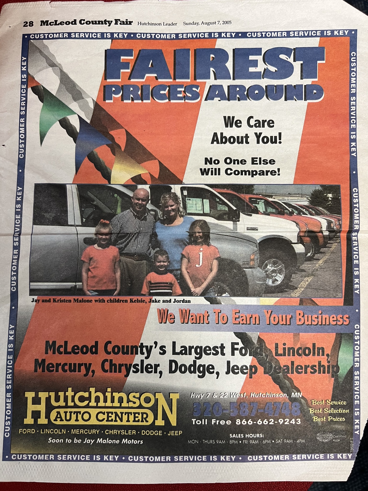 Jay Malone Motors First Newspaper Ad 2005