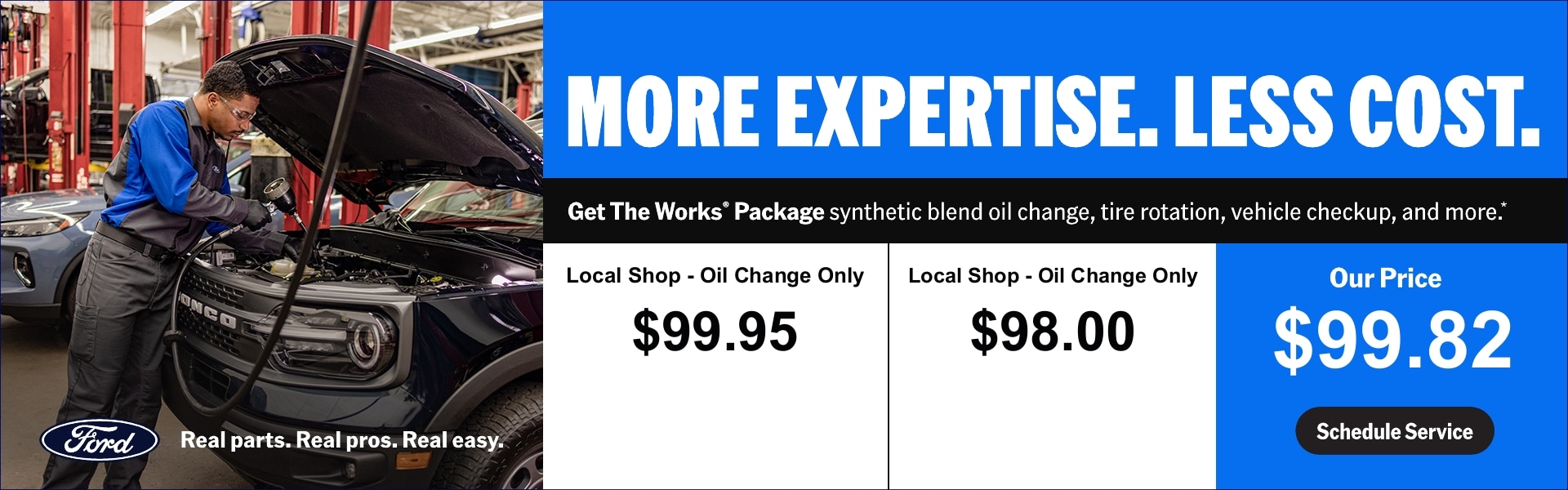 The Works Package pricing comparison at Jay Malone Ford in Hutchinson, Minnesota