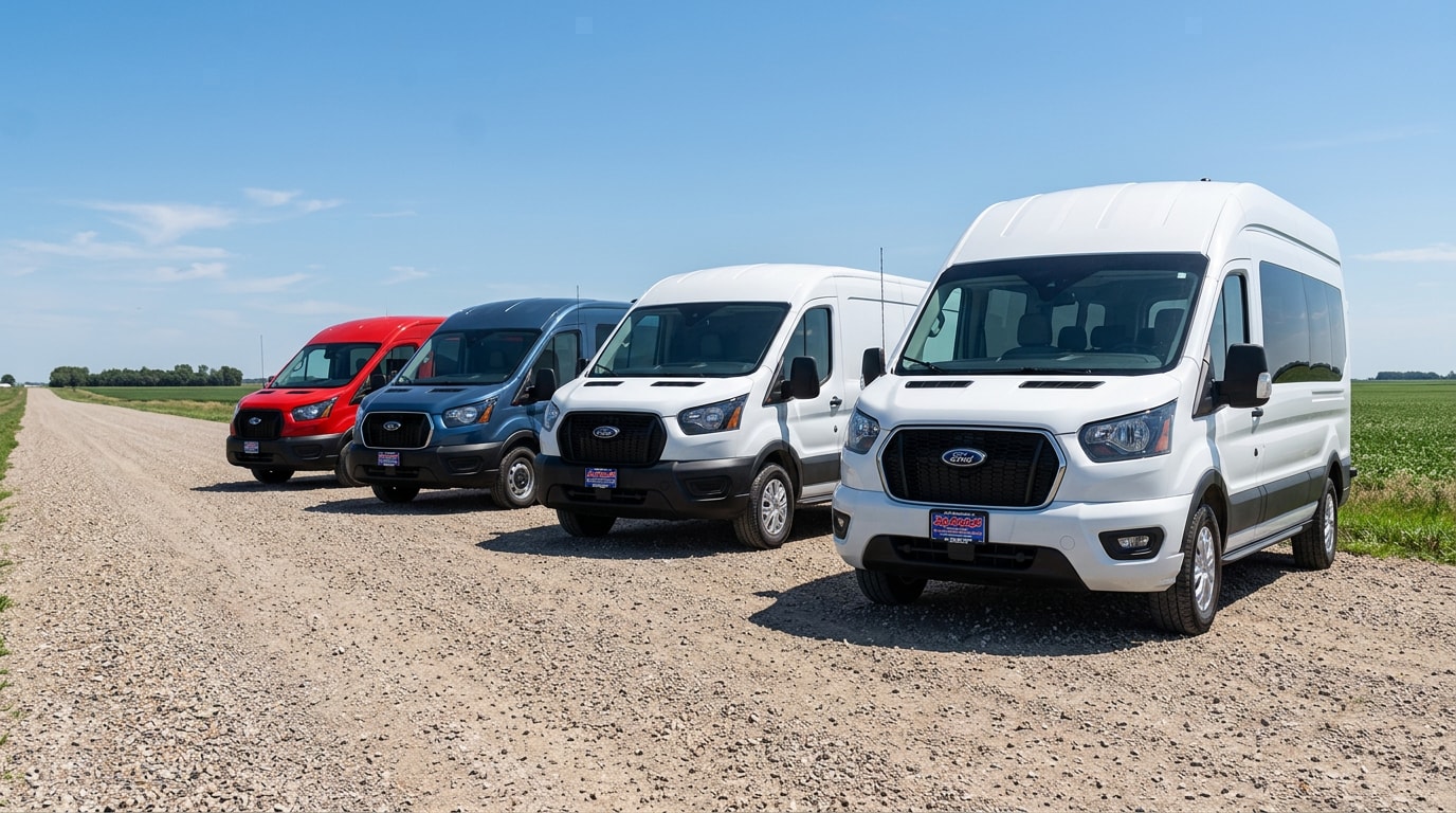 2026 Ford Transit body styles - Cargo Van, Passenger Van, Chassis Cab, and Cutaway at Jay Malone Ford in Hutchinson, MN