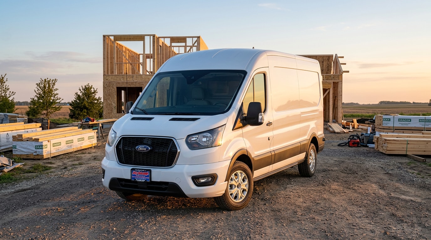 Ford Transit van at Jay Malone Ford in Hutchinson, MN