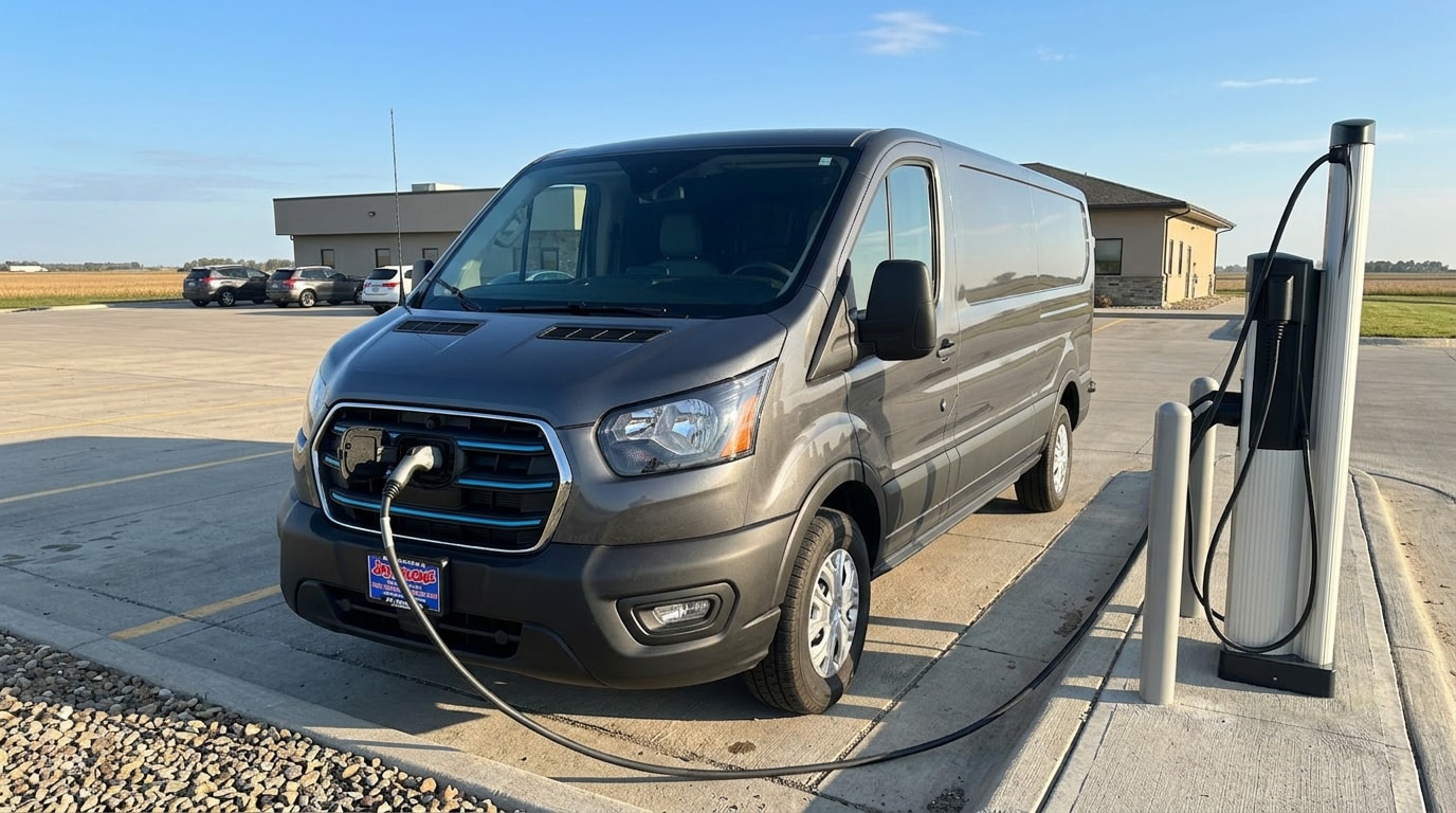 2026 Ford Transit engines and E-Transit electric powertrain options at Jay Malone Ford in Hutchinson, MN