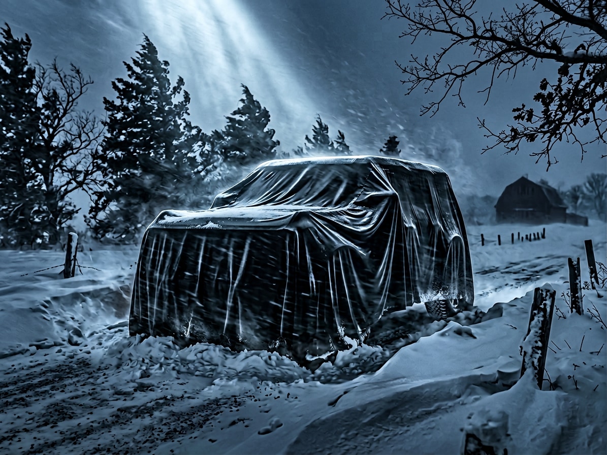 2027 Ford Bronco concept under a cover — reserve yours at Jay Malone Ford in Hutchinson, MN