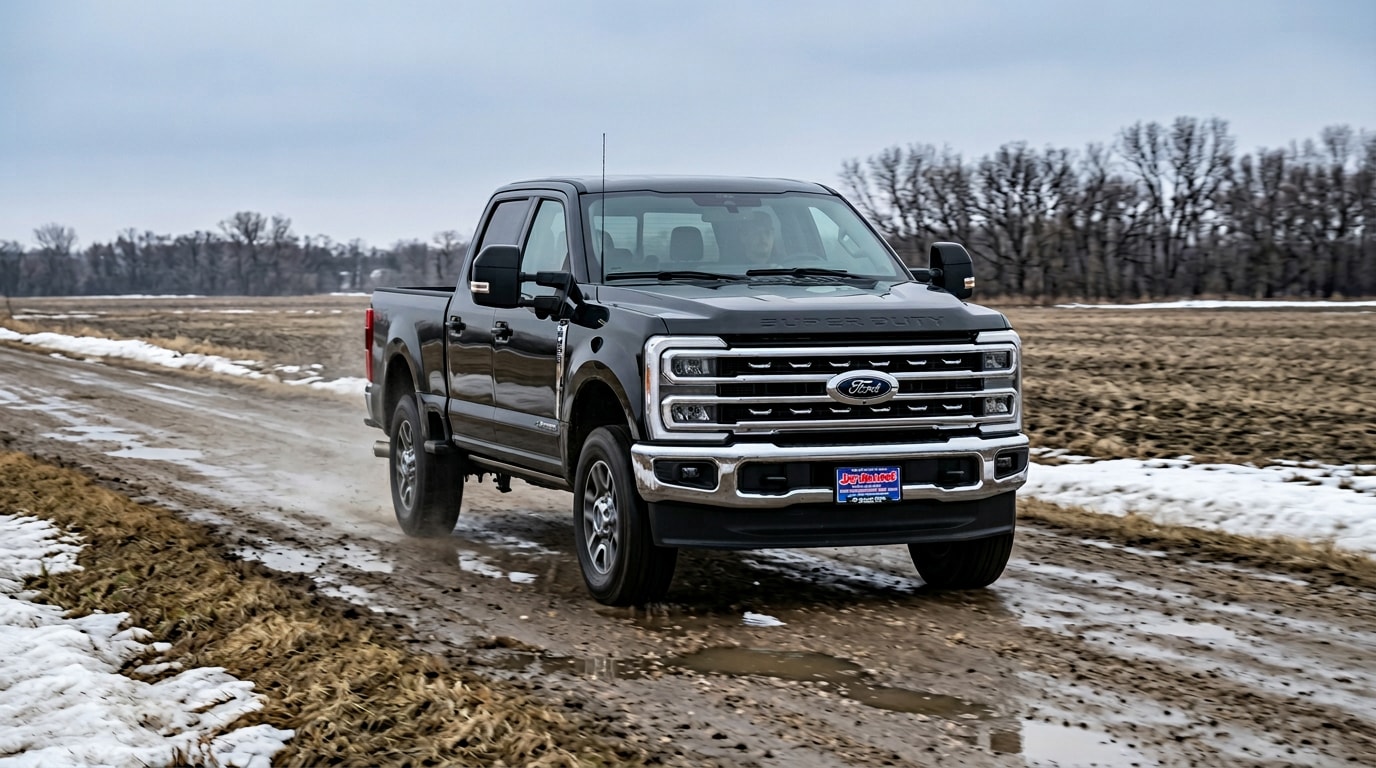 2026 Ford Super Duty Tremor off-road in mud at Jay Malone Ford in Hutchinson, MN