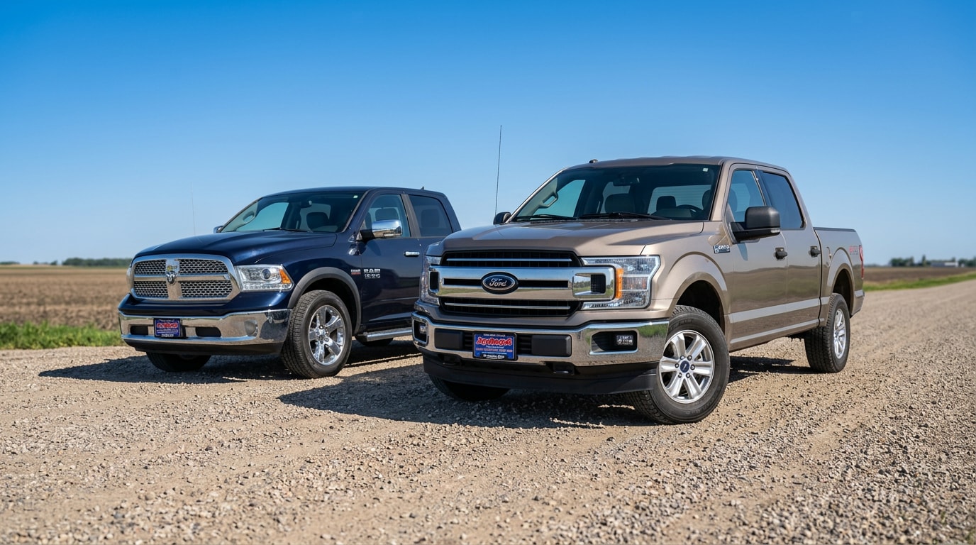 Used Ford F-150 vs Used Ram 1500 comparison at Jay Malone Motors in Hutchinson MN