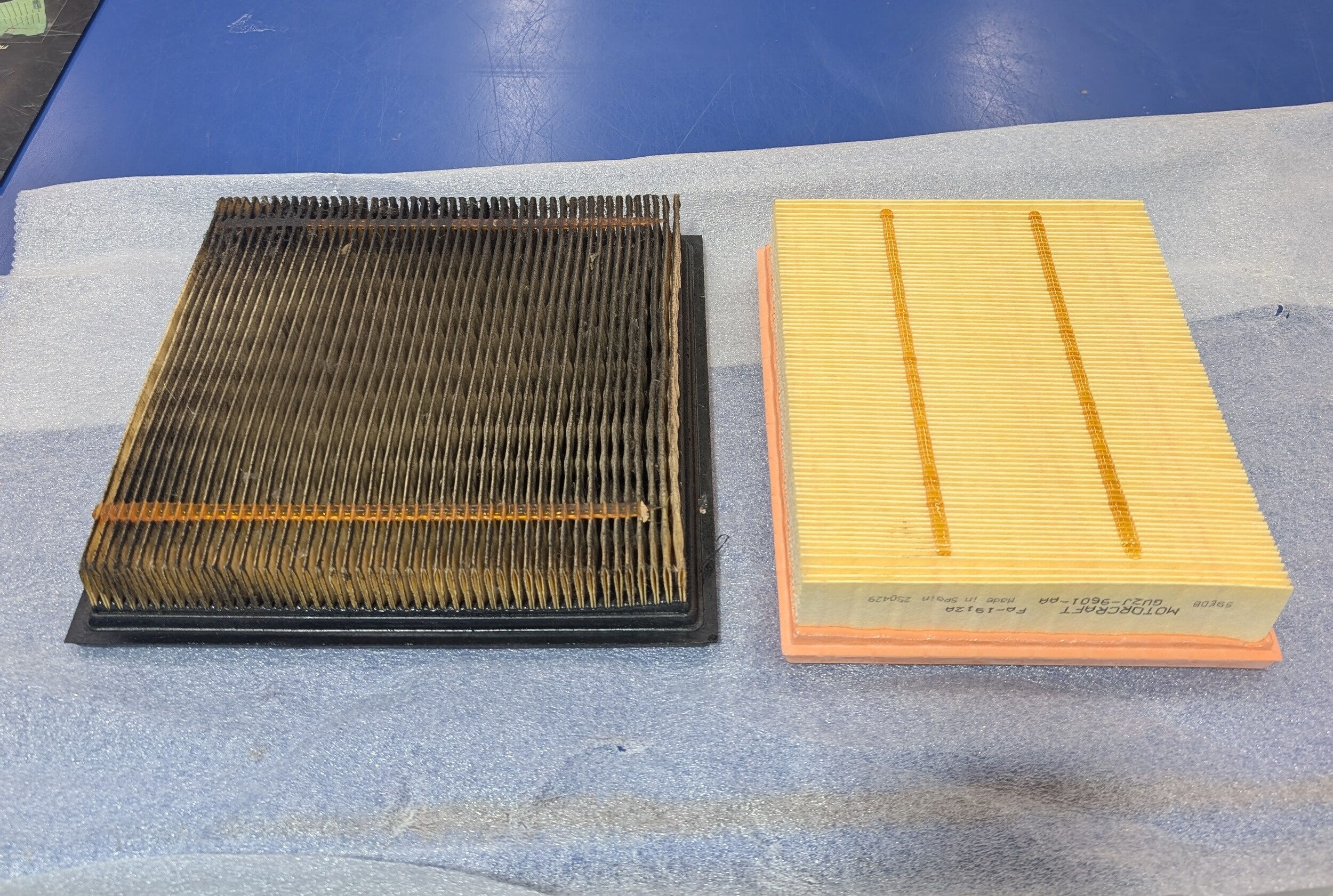 Air Filter Before and After — Jay Malone CDJR Parts