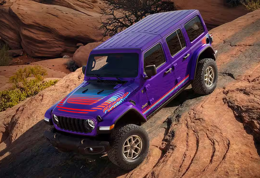 2026 Jeep Wrangler Rewind with 1980s neon-inspired styling, a Twelve 4 Twelve drop