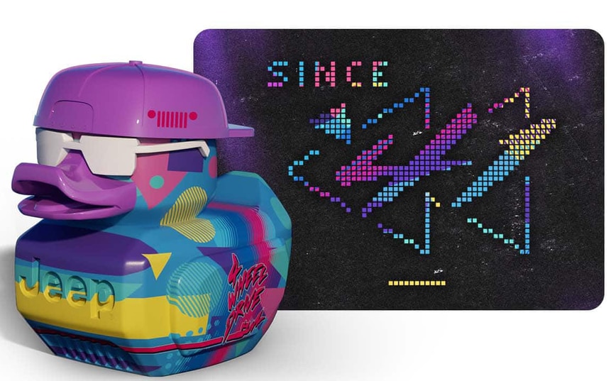 Jeep Twelve 4 Twelve collectible neon duck for the Wrangler Rewind drop