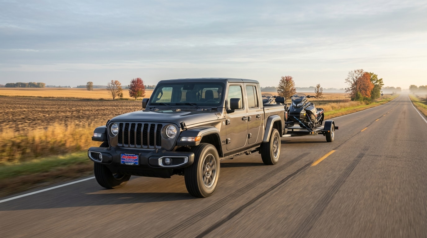 2026 Jeep Gladiator towing and bed capability at Jay Malone CDJR in Hutchinson, MN
