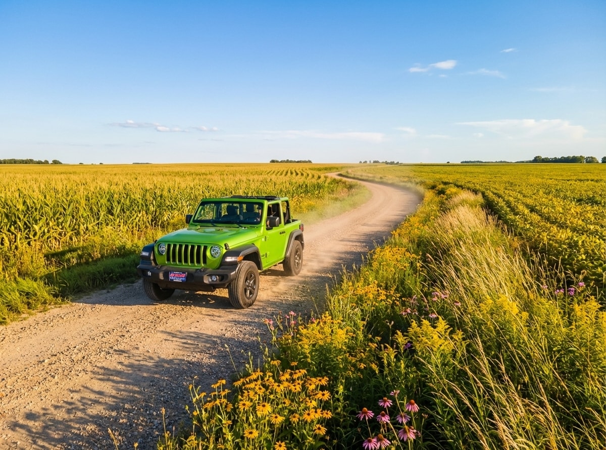 2026 Jeep Wrangler technology and safety features — 12.3-inch Uconnect, integrated off-road camera, and driver assistance at Jay Malone CDJR in Hutchinson, MN