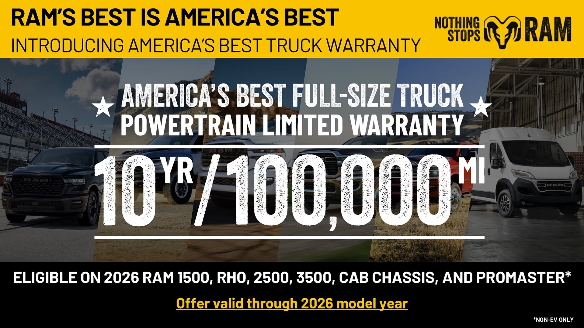2026 Ram 10-Year 100,000-Mile Limited Powertrain Warranty