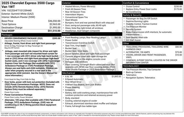 2025 Chevrolet Express Cargo Work Van - Photo 6