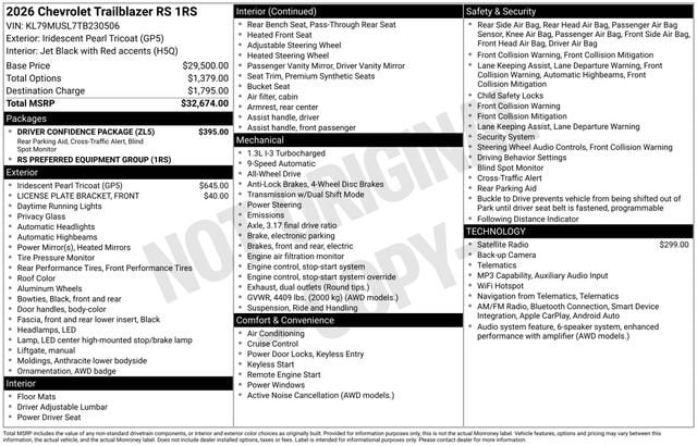 2026 Chevrolet Trailblazer RS - Photo 6
