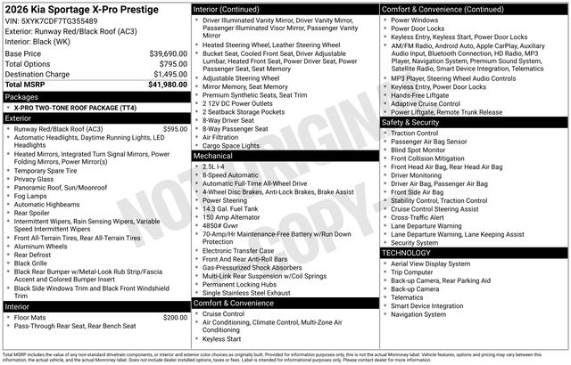 2026 Kia Sportage X-Pro Prestige - Photo 5