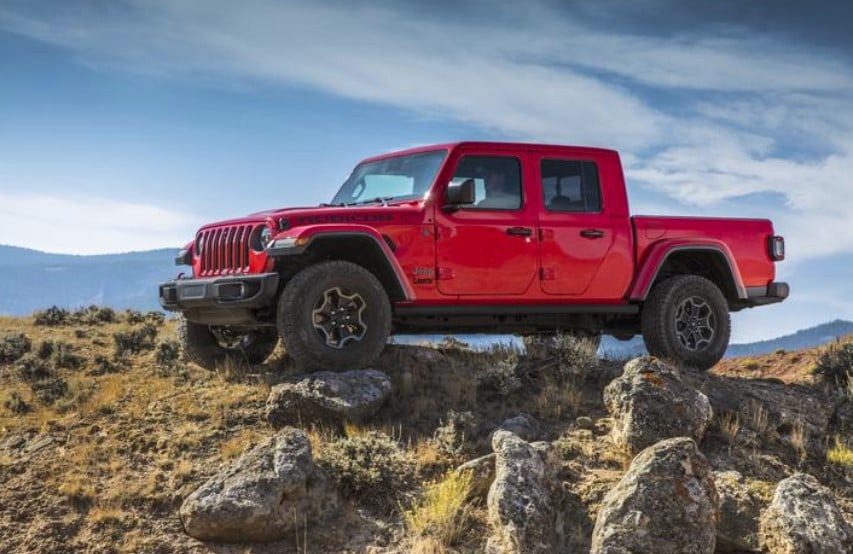 2020 Jeep Gladiator Side Red Exterior 2020 Jeep Gladiator Side Red Exterior