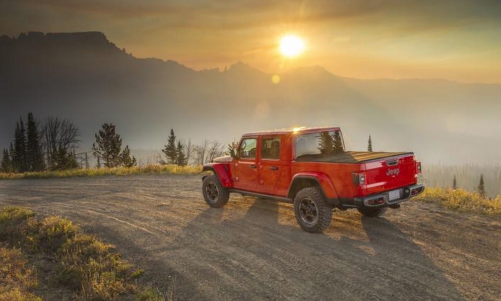 2020 Jeep Gladiator Rubicon Rear Exterior Red 2020 Jeep Gladiator Rubicon Rear Exterior Red