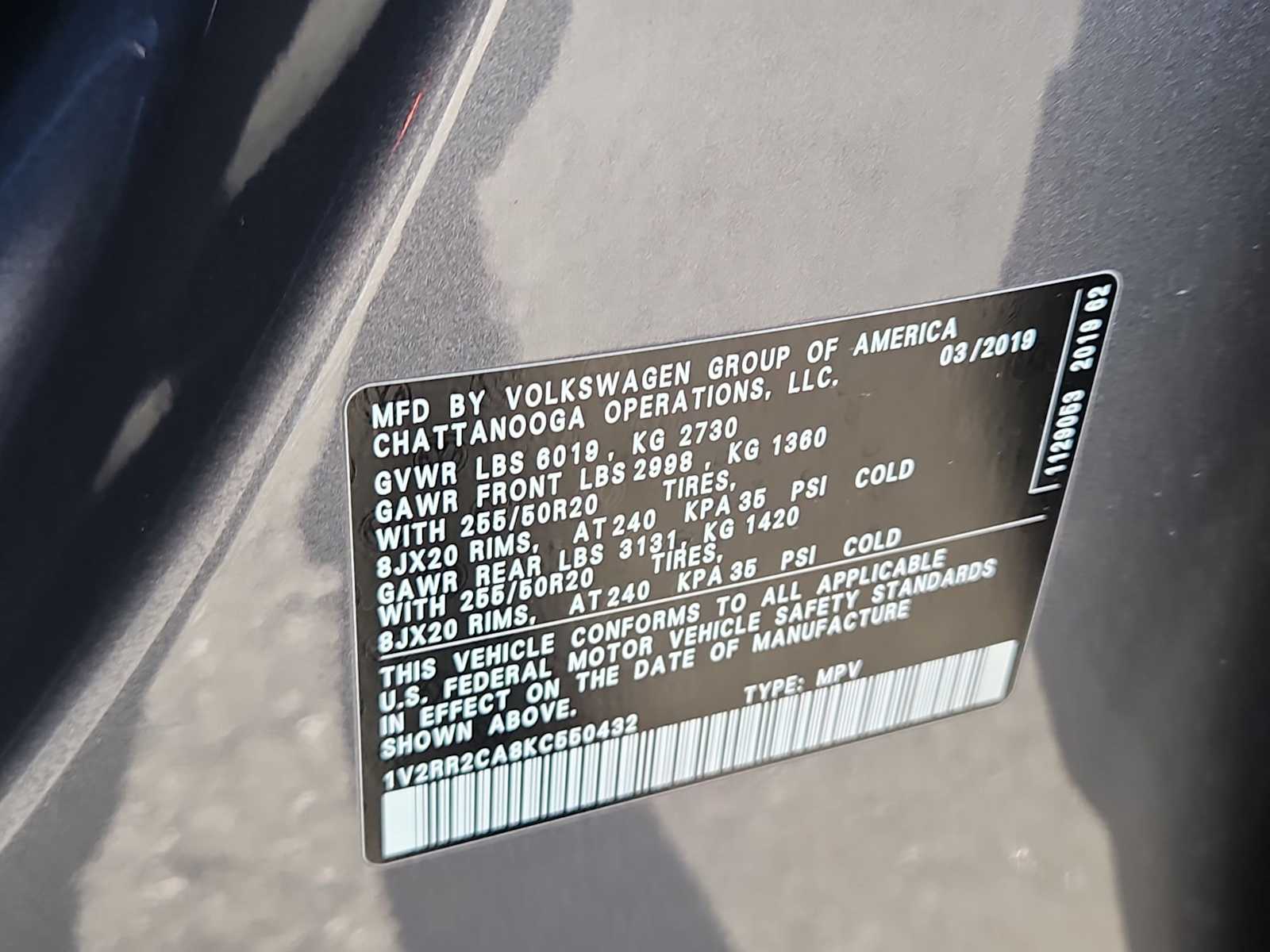 2019 Volkswagen Atlas SEL 31