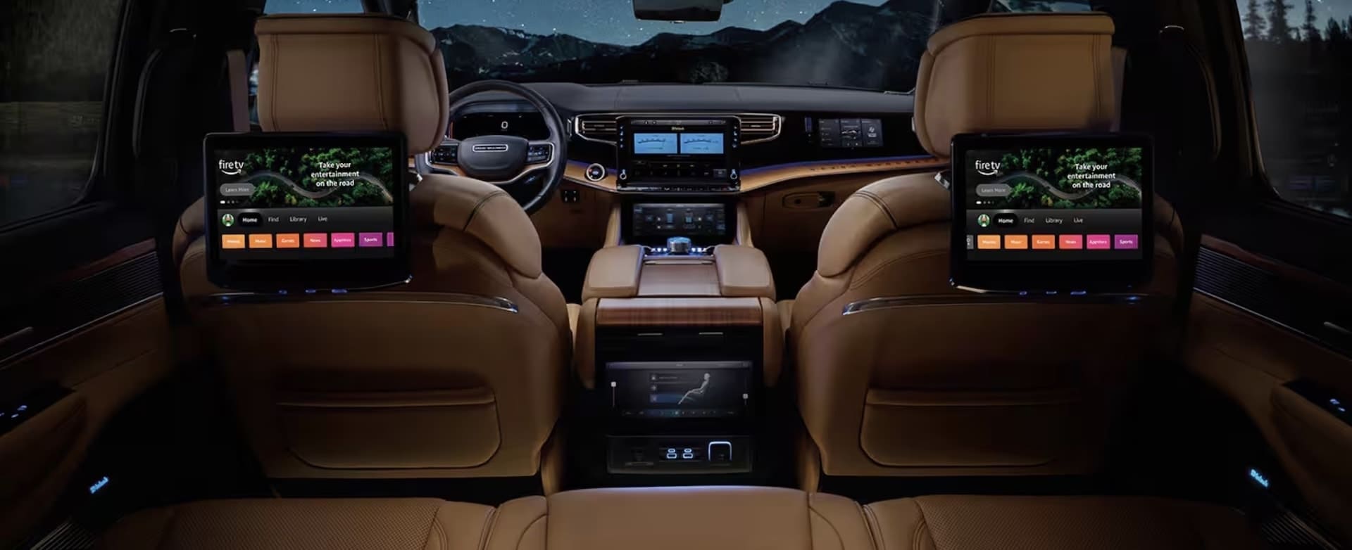 2026 Jeep Grand Wagoneer front seats and console detail
