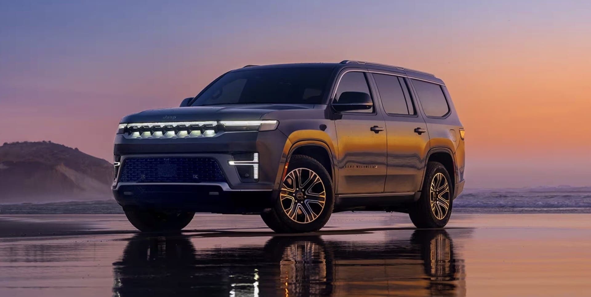 2026 Jeep Grand Wagoneer exterior, rear three-quarter view