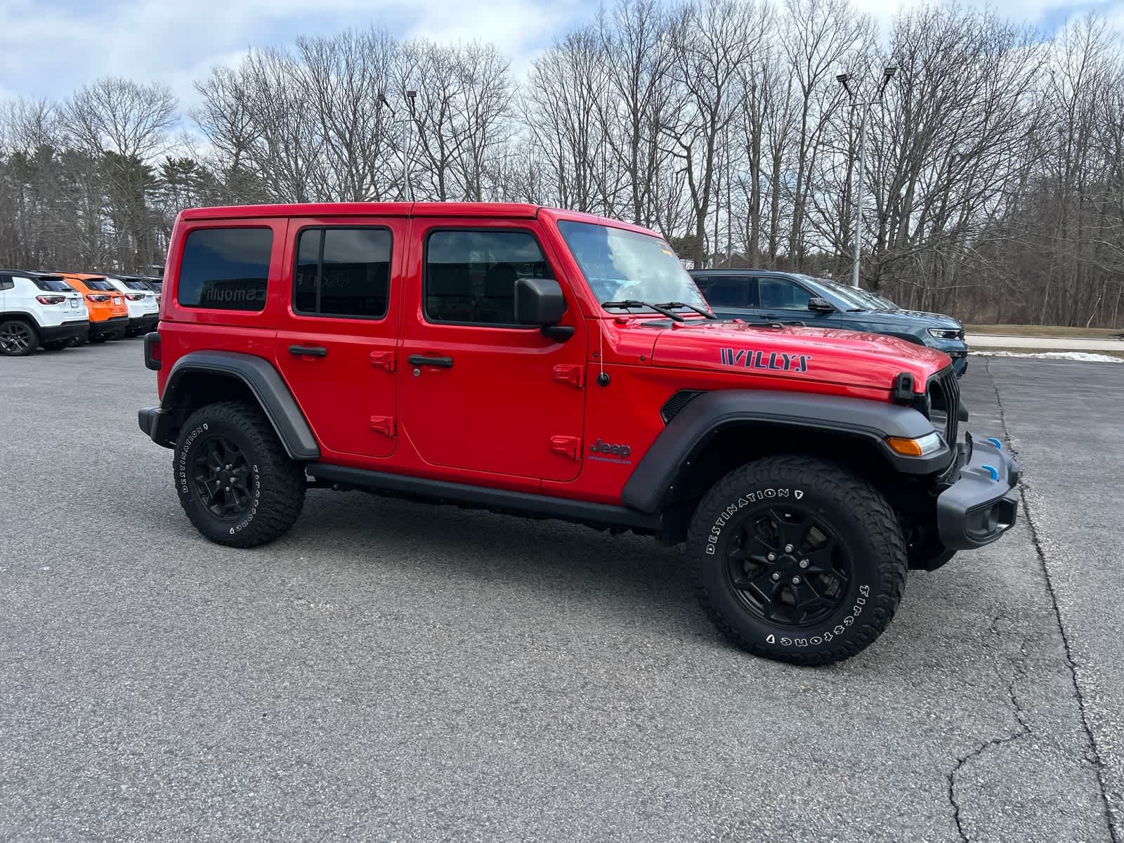 Used 2023 Jeep Wrangler 4xe Willys 4XE with VIN 1C4JJXN62PW592693 for sale in Portsmouth, NH