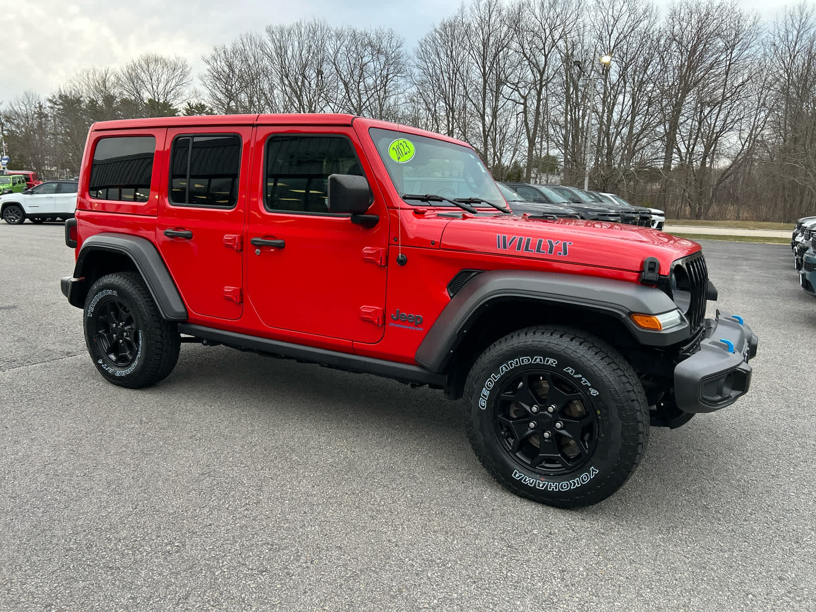 Used 2023 Jeep Wrangler 4xe Willys 4XE with VIN 1C4JJXN62PW592693 for sale in Portsmouth, NH